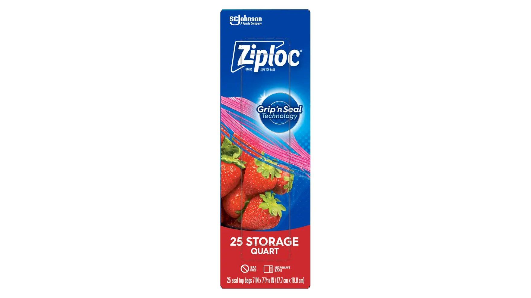 Top of a box of Ziploc® Storage Medium Bags